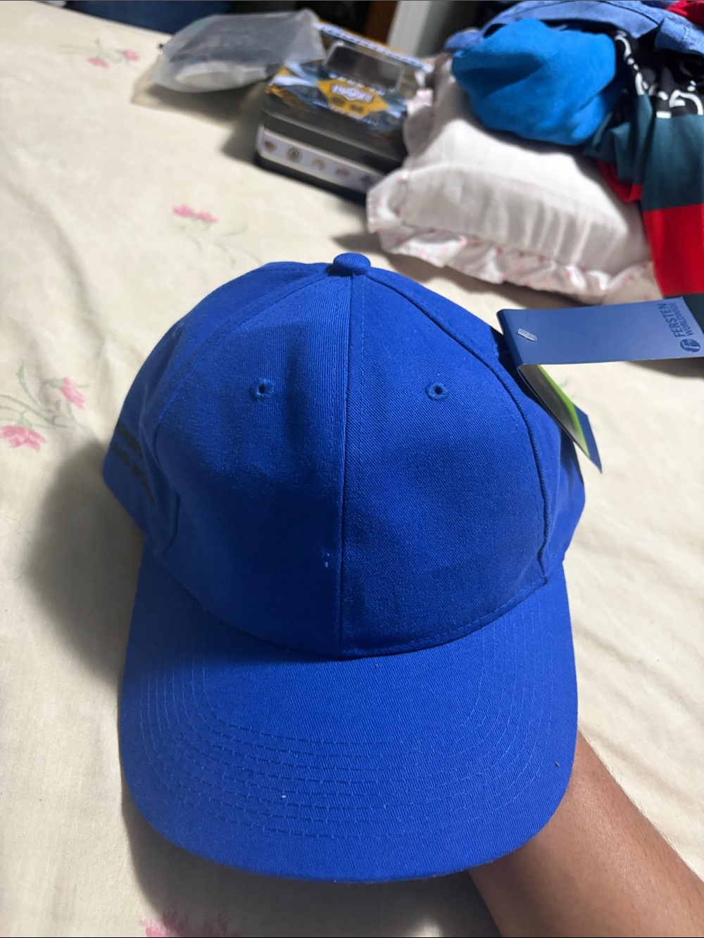 New Blue Adjustable Baseball Cap – Organic Fabric – Tags Attached